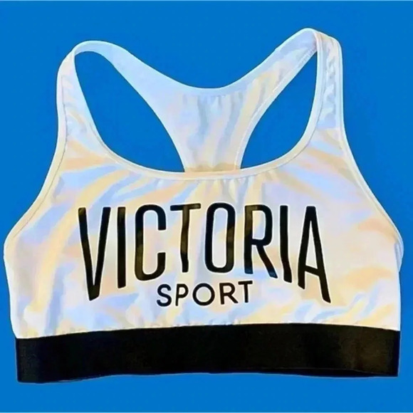 BLACK AND WHITE VICTORIA SPORT PULLOVER SPORTS BRA 🥊 - Picture 2 of 4